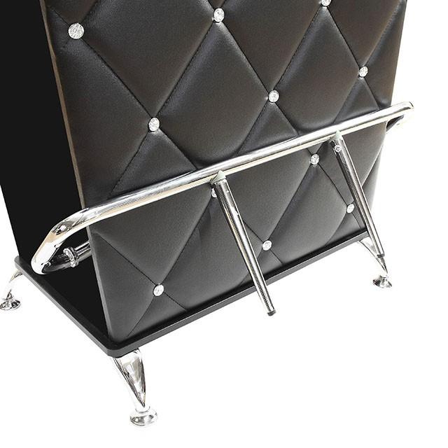 Fuero Black/Chrome Bar Table (K/D) - Marjories Furniture (Las Vegas, NV)