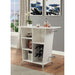 Fuero White/Chrome Bar Table (K/D) - Marjories Furniture (Las Vegas, NV)