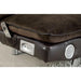 GALLAGHER Dark Brown/Chrome Futon Sofa w/ Bluetooth Speaker, Brown - Marjories Furniture (Las Vegas, NV)