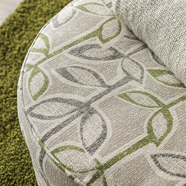 GARDNER Ottoman, Gray/Green - Marjories Furniture (Las Vegas, NV)
