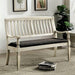 Georgia Antique White/Gray Love Seat Bench - Marjories Furniture (Las Vegas, NV)