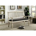 Georgia Antique White/Gray Love Seat Bench - Marjories Furniture (Las Vegas, NV)