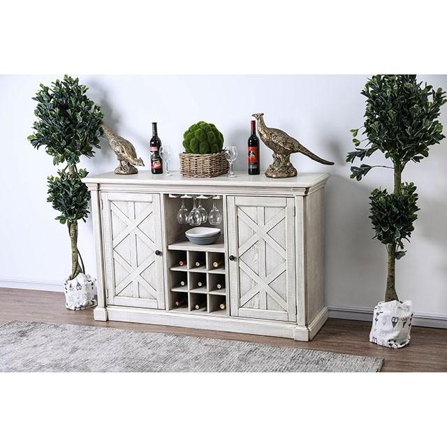 Georgia Antique White/Gray Server - Marjories Furniture (Las Vegas, NV)