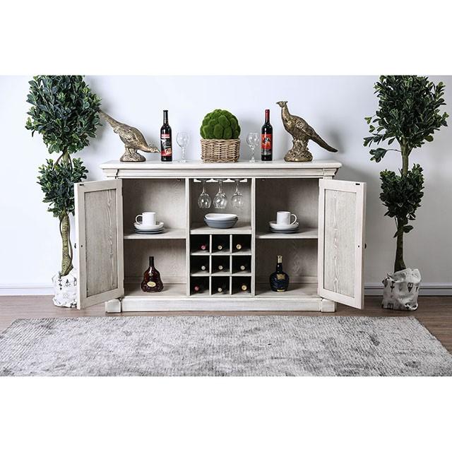 Georgia Antique White/Gray Server - Marjories Furniture (Las Vegas, NV)