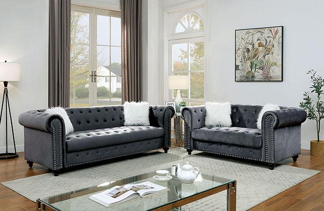GIACOMO Chair, Gray - Marjories Furniture (Las Vegas, NV)