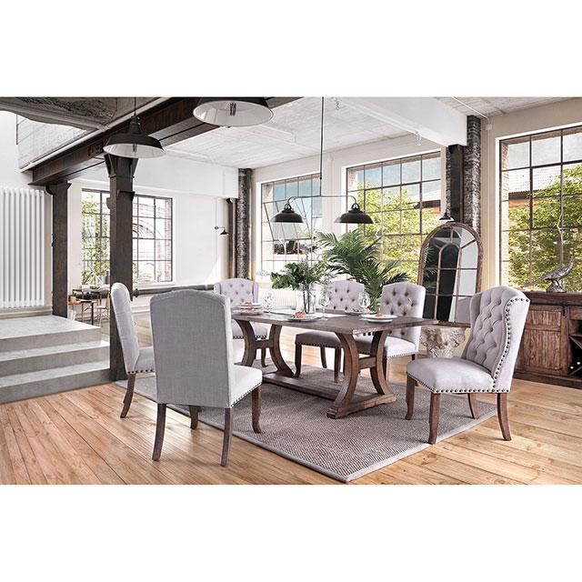 Gianna Rustic Pine/Ivory Side Chair (2/CTN) - Marjories Furniture (Las Vegas, NV)