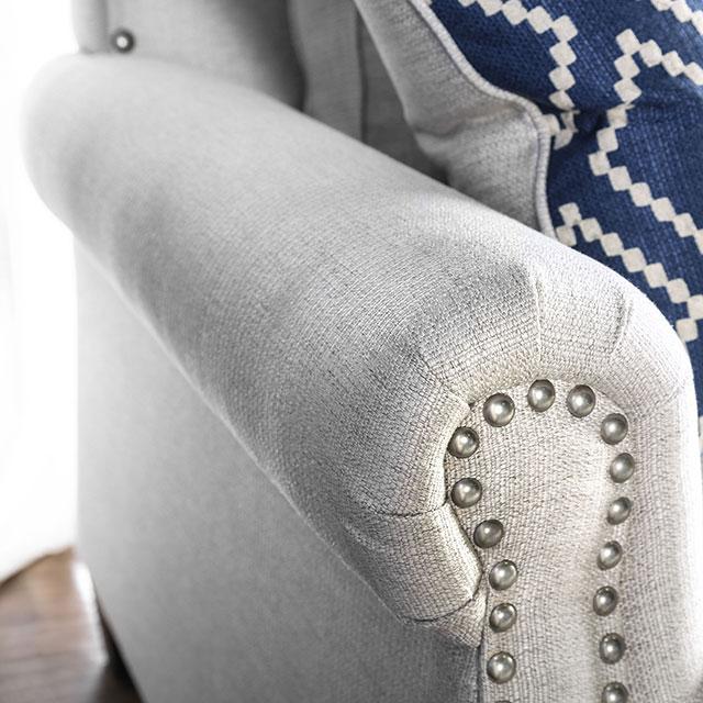 Giovanni Beige/Blue Sofa - Marjories Furniture (Las Vegas, NV)