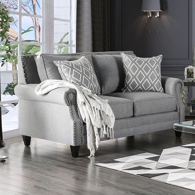 Giovanni Gray Love Seat - Marjories Furniture (Las Vegas, NV)