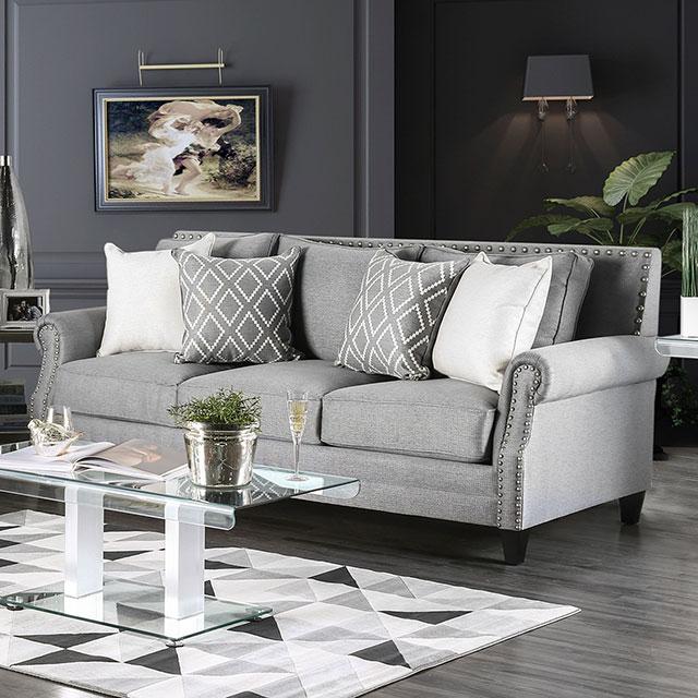 Giovanni Gray Sofa - Marjories Furniture (Las Vegas, NV)