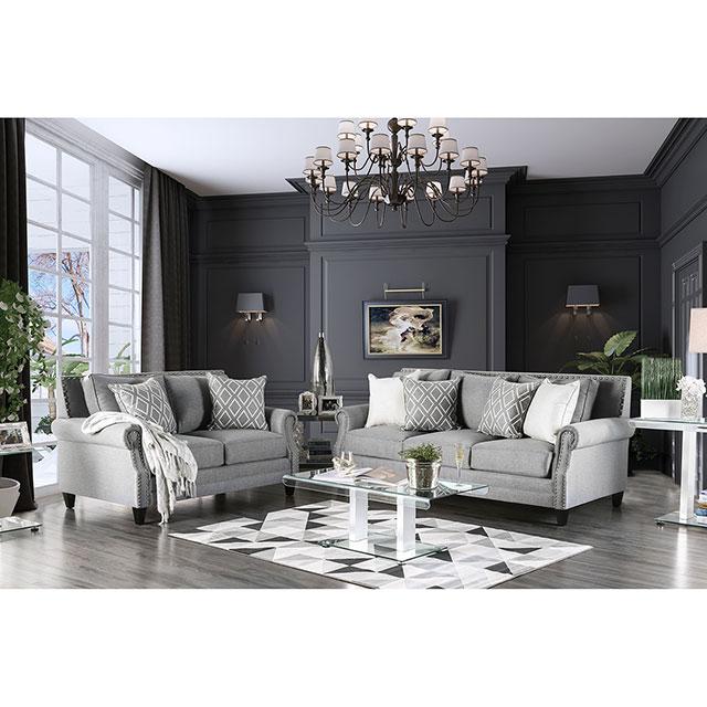 Giovanni Gray Love Seat - Marjories Furniture (Las Vegas, NV)