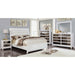 Golva E.King & Queen Bed White & Silver - Marjories Furniture (Las Vegas, NV)