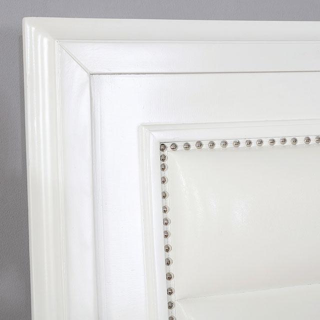Golva E.King & Queen Bed White & Silver - Marjories Furniture (Las Vegas, NV)