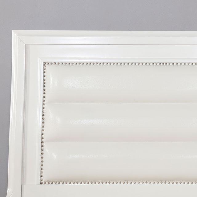 Golva E.King & Queen Bed White & Silver - Marjories Furniture (Las Vegas, NV)
