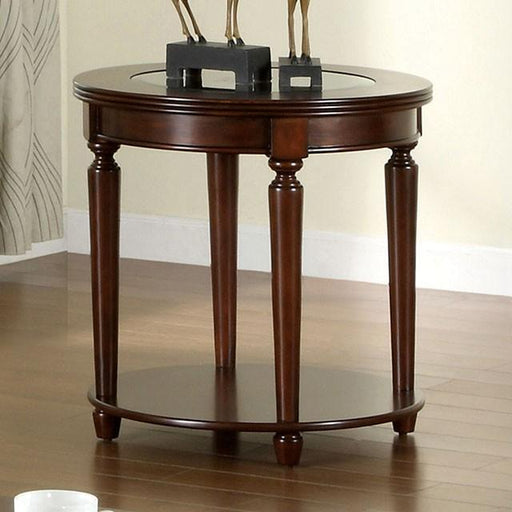 Granvia Dark Cherry End Table - Marjories Furniture (Las Vegas, NV)