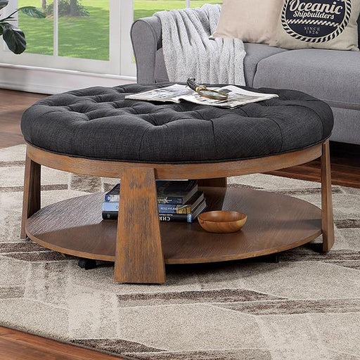 GUIS Round Coffee Table, Dark Gray - Marjories Furniture (Las Vegas, NV)