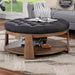 GUIS Round Coffee Table, Dark Gray - Marjories Furniture (Las Vegas, NV)