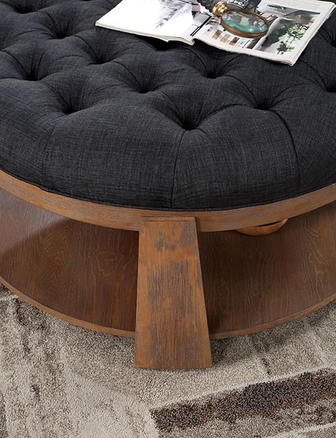 GUIS Round Coffee Table, Dark Gray - Marjories Furniture (Las Vegas, NV)