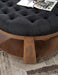 GUIS Round Coffee Table, Dark Gray - Marjories Furniture (Las Vegas, NV)