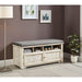 Gwebdolyn Weather White Shoe Bench - Marjories Furniture (Las Vegas, NV)