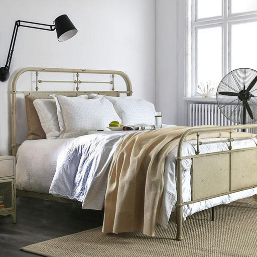 Haldus Bed Ivory, Red & White - Marjories Furniture (Las Vegas, NV)