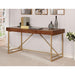 Halstein Light Walnut/Gold Desk - Marjories Furniture (Las Vegas, NV)