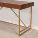 Halstein Light Walnut/Gold Desk - Marjories Furniture (Las Vegas, NV)