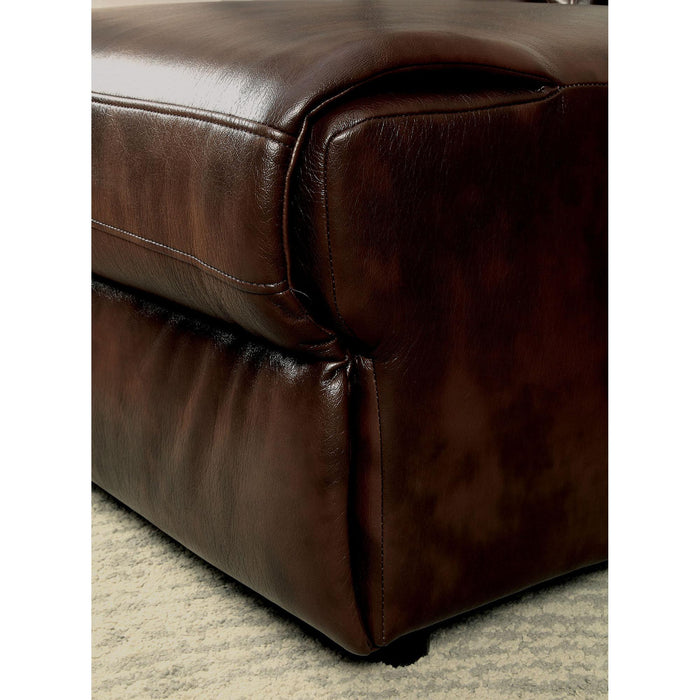 Hardy Brown Sectional w/ Console, Brown - Marjories Furniture (Las Vegas, NV)