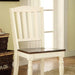 HARRISBURG Vintage White/Dark Oak Side Chair (2/CTN) - Marjories Furniture (Las Vegas, NV)