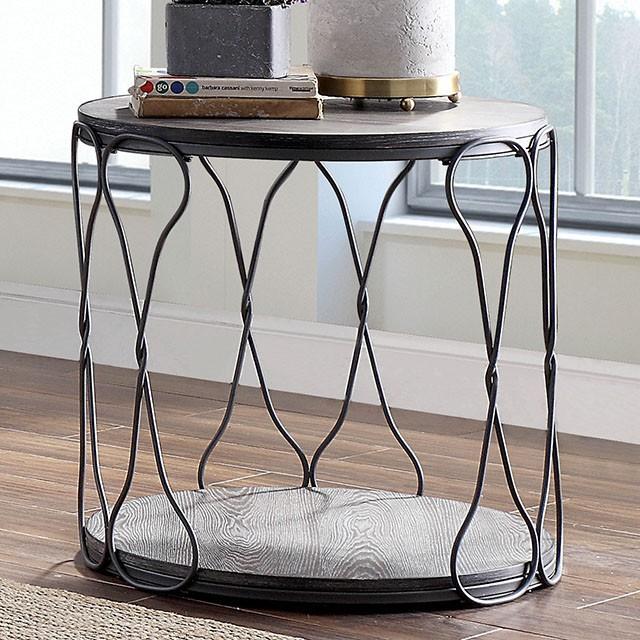 Hawdon Gray End Table - Marjories Furniture (Las Vegas, NV)