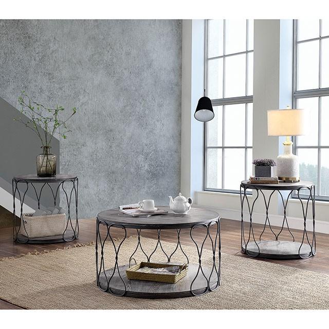 Hawdon Gray End Table - Marjories Furniture (Las Vegas, NV)