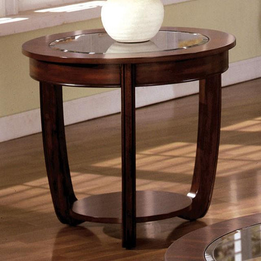 Crystal Falls Dark Cherry End Table - Marjories Furniture (Las Vegas, NV)