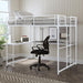 Cybill Full Loft Bed White, Silver, & Black - Marjories Furniture (Las Vegas, NV)