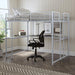 Cybill Full Loft Bed White, Silver, & Black - Marjories Furniture (Las Vegas, NV)