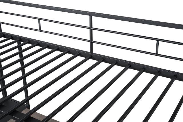Cybill Full Loft Bed White, Silver, & Black - Marjories Furniture (Las Vegas, NV)