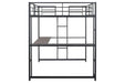 Cybill Full Loft Bed White, Silver, & Black - Marjories Furniture (Las Vegas, NV)