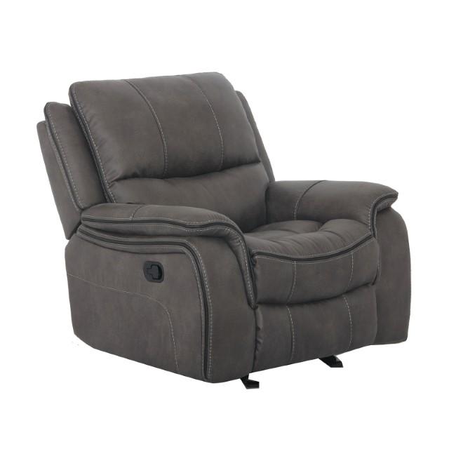 HENRICUS Glider Recliner, Dark Gray - Marjories Furniture (Las Vegas, NV)
