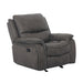 HENRICUS Glider Recliner, Dark Gray - Marjories Furniture (Las Vegas, NV)