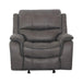 HENRICUS Glider Recliner, Dark Gray - Marjories Furniture (Las Vegas, NV)