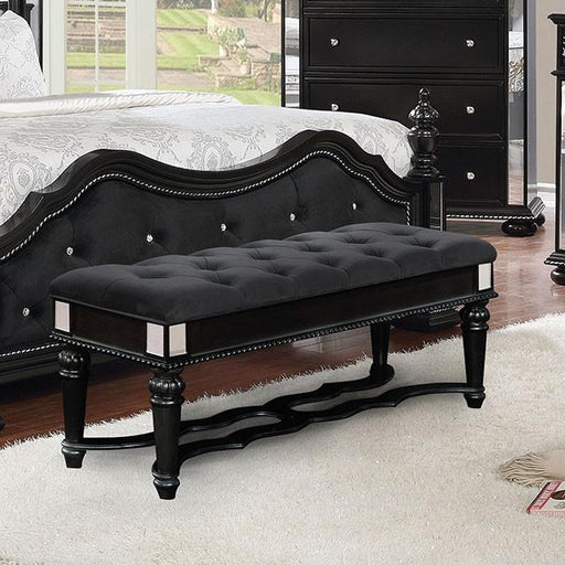 Azha Black Bench - Marjories Furniture (Las Vegas, NV)