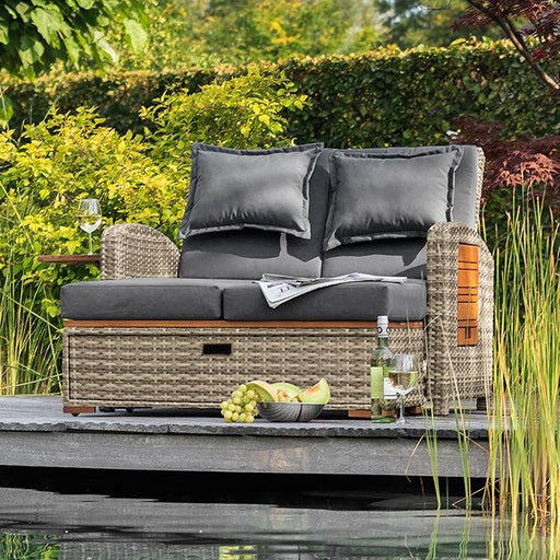 Bahia Tobago Reclining Chaise Lounge Brown & Gray - Marjories Furniture (Las Vegas, NV)