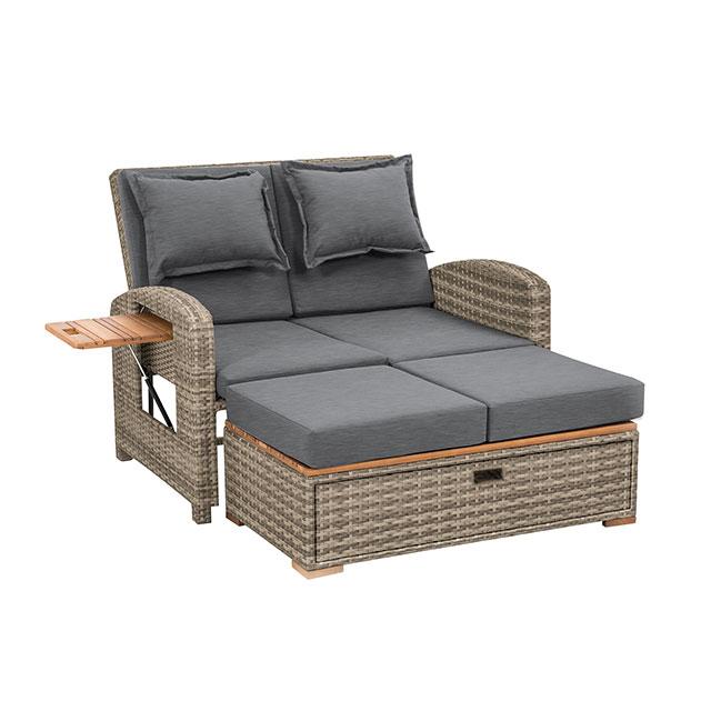Bahia Tobago Reclining Chaise Lounge Brown & Gray - Marjories Furniture (Las Vegas, NV)
