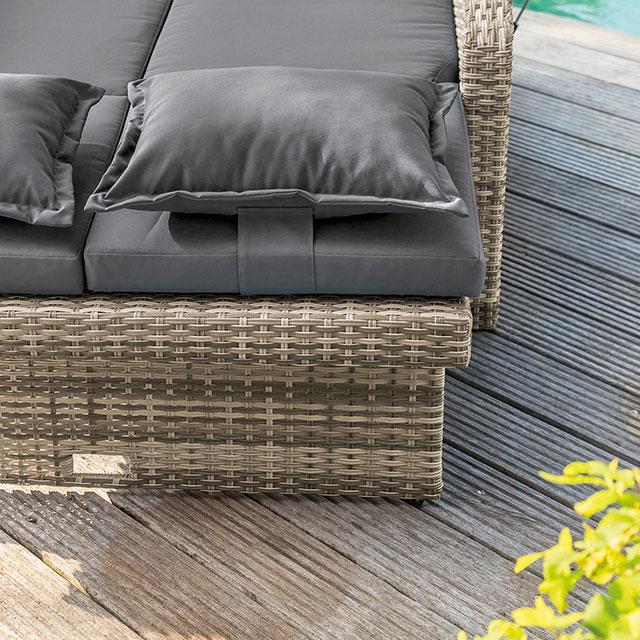 Bahia Tobago Reclining Chaise Lounge Brown & Gray - Marjories Furniture (Las Vegas, NV)
