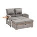 Bahia Tobago Reclining Chaise Lounge Brown & Gray - Marjories Furniture (Las Vegas, NV)