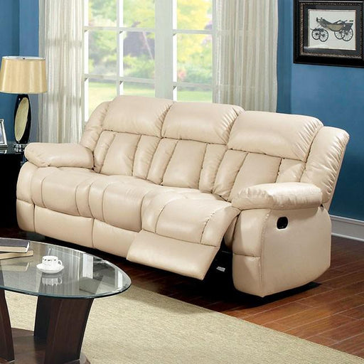 Barbado Ivory Sofa w/ 2 Recliners - Marjories Furniture (Las Vegas, NV)