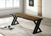 BARBARY Bench, Black/Dark Oak - Marjories Furniture (Las Vegas, NV)