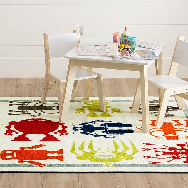 BARON 5' X 8', Area Rug, Robots, Multi/Ivory - Marjories Furniture (Las Vegas, NV)