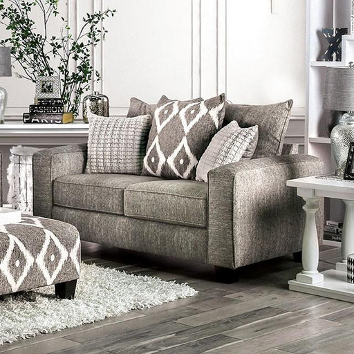 Basie Gray Love Seat - Marjories Furniture (Las Vegas, NV)