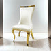 Basilicata Gold Chair (2/CTN) White, Gray, & Black - Marjories Furniture (Las Vegas, NV)