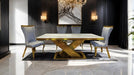 Basilicata Gold Chair (2/CTN) White, Gray, & Black - Marjories Furniture (Las Vegas, NV)