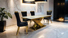 Basilicata Gold Chair (2/CTN) White, Gray, & Black - Marjories Furniture (Las Vegas, NV)